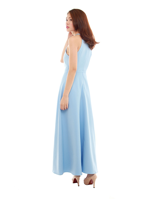 Heather Maxi Dress in Powder Blue